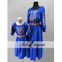 7 Роз Синее- Молдавское национальное платье для девочек